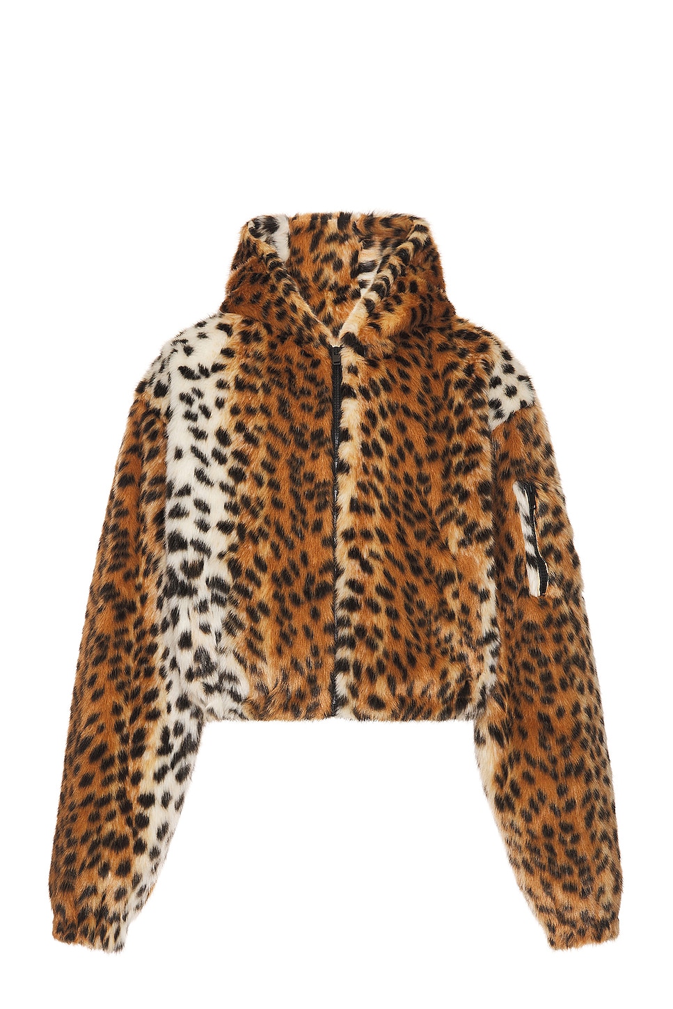 Image 1 of Givenchy Hooded Cropped Varsity Jacket in Beige Brown