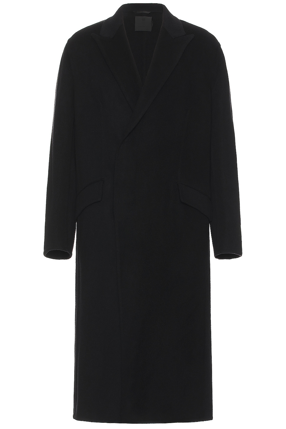 Image 1 of Givenchy Double Face Long Coat in Black