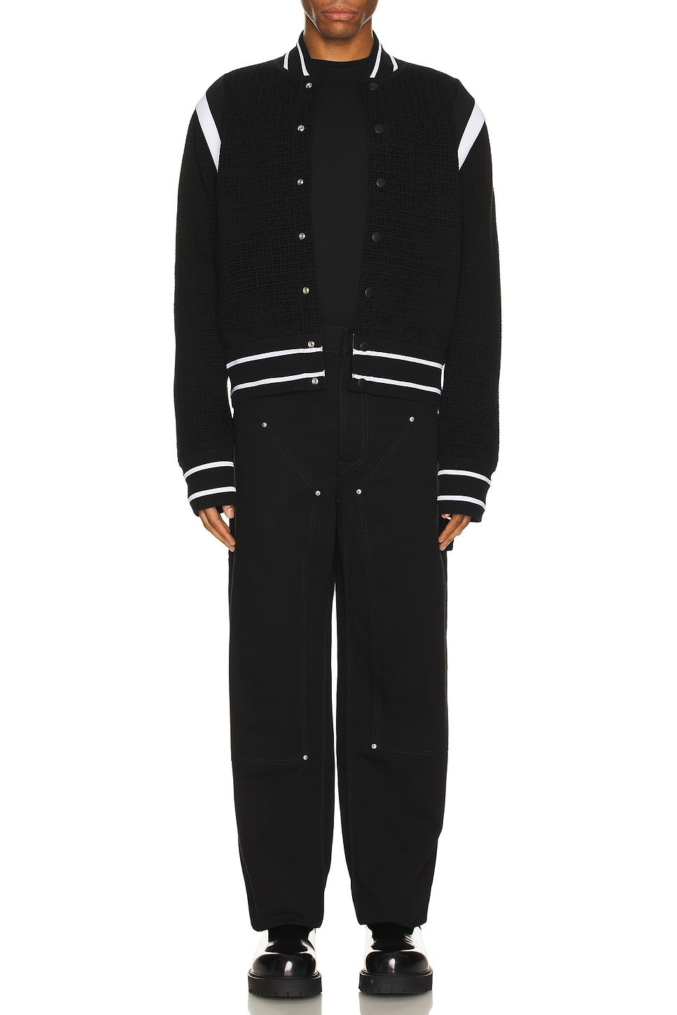Image 1 of Givenchy Knitted Bomber Jacket in Black