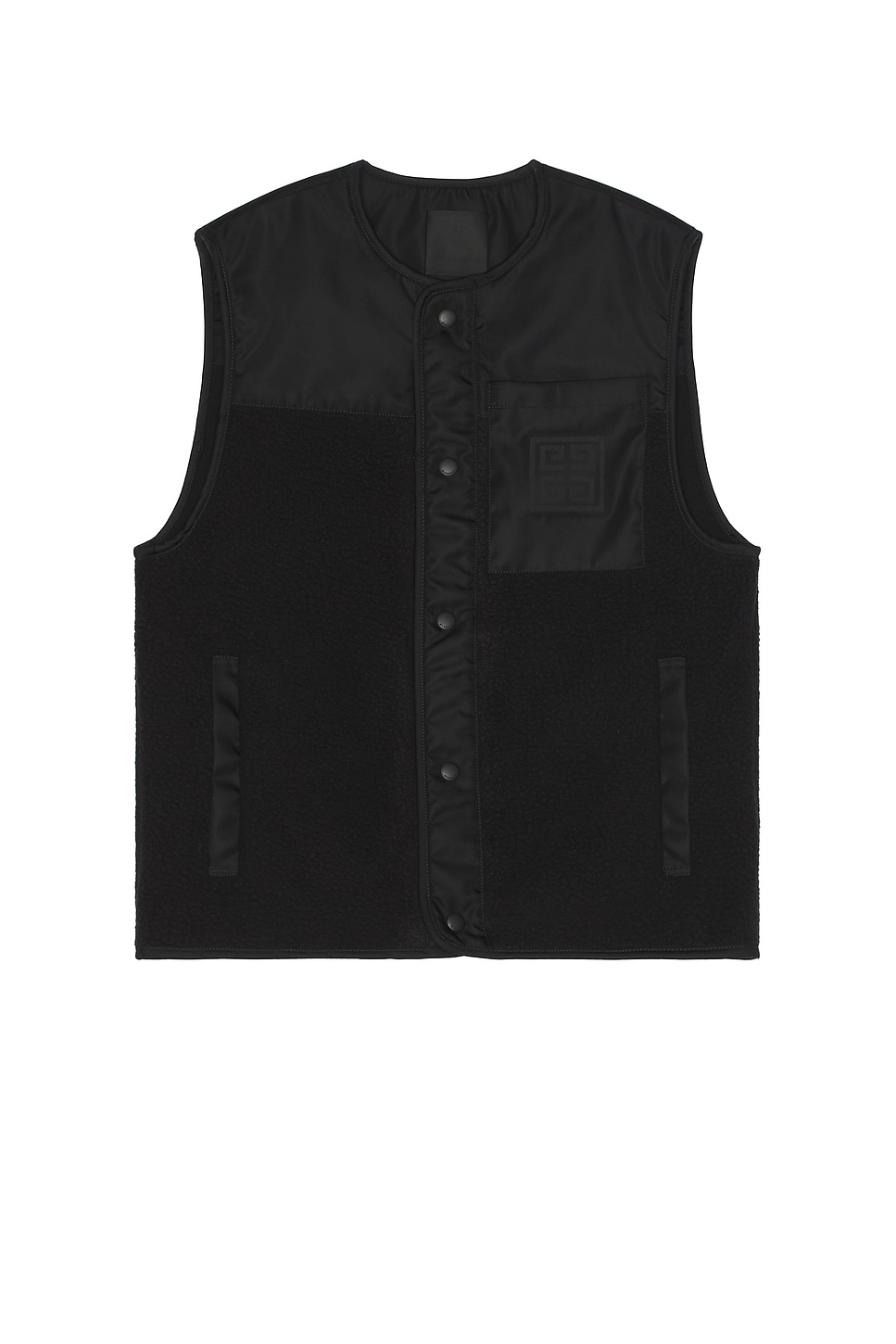 Givenchy Mix Material 4g Pocket Vest In Black