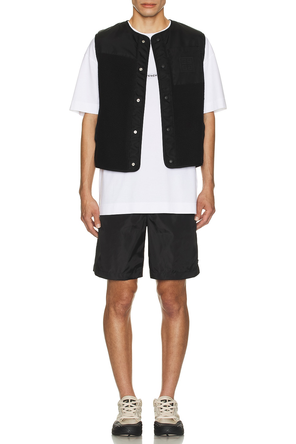 Image 1 of Givenchy Mix Material 4G Pocket Vest in Black