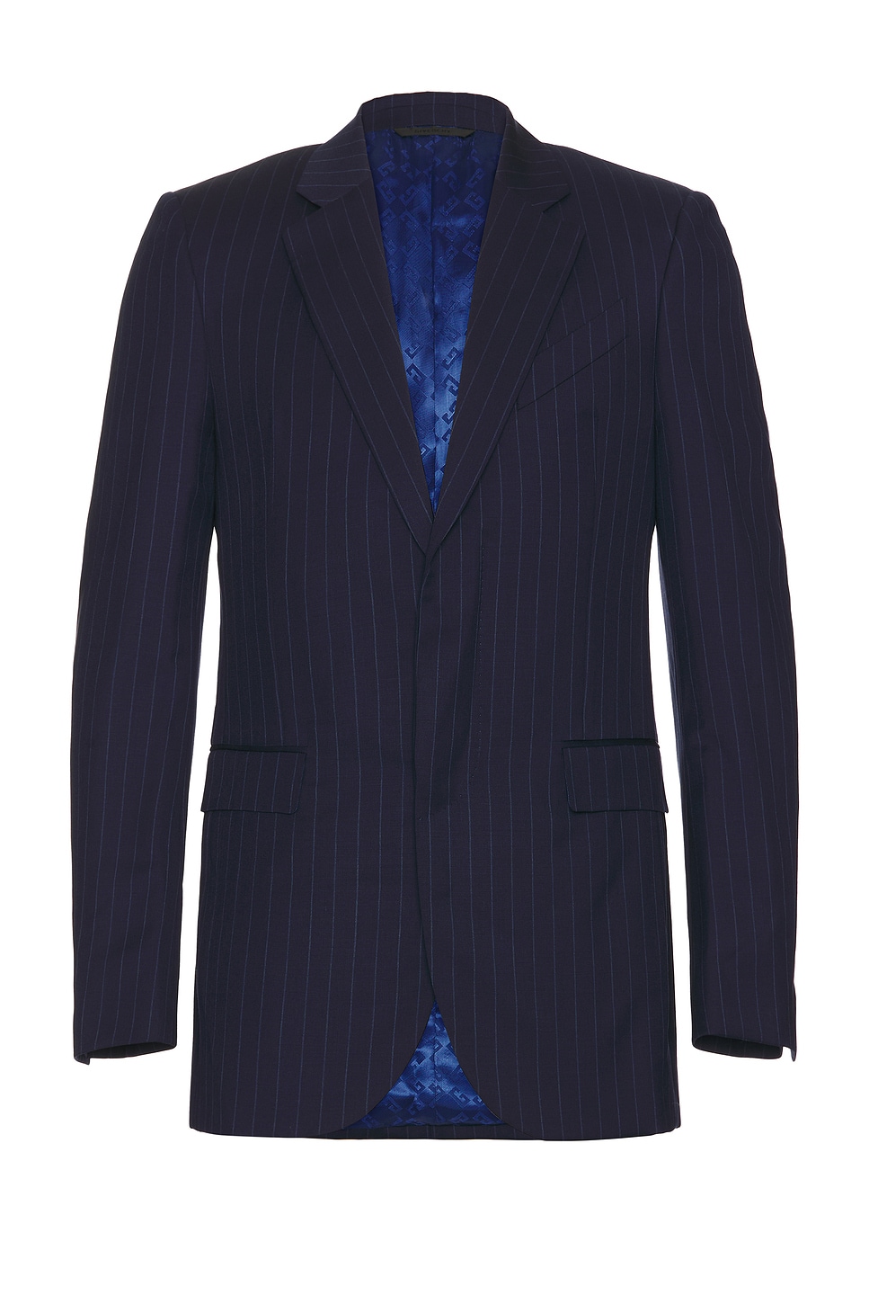 Image 1 of Givenchy Fitted Notch Blazer Jacket in Deep Blue