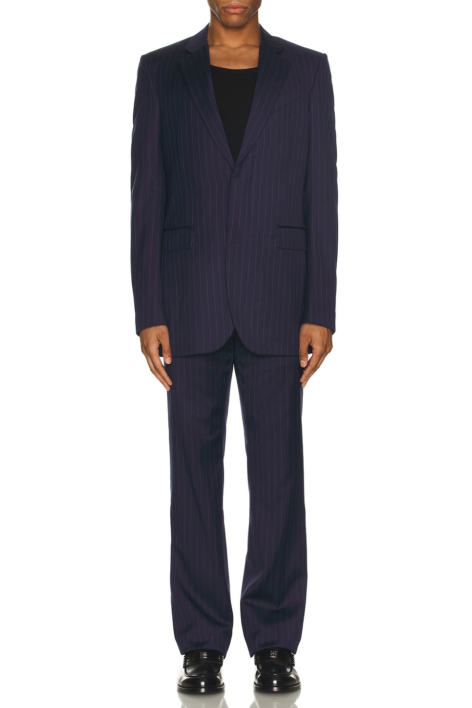 Image 1 of Givenchy Fitted Notch Blazer Jacket in Deep Blue