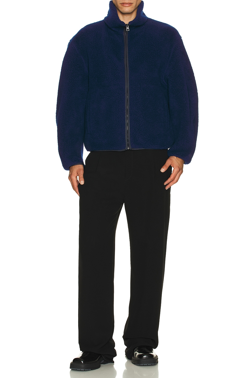 Image 1 of Givenchy Couture Fleece Blouson Puffer in Bright Blue