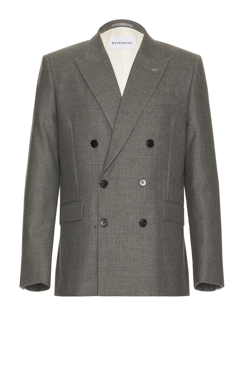 Image 1 of Givenchy Peak Lapel Jacket in Light Grey Melange