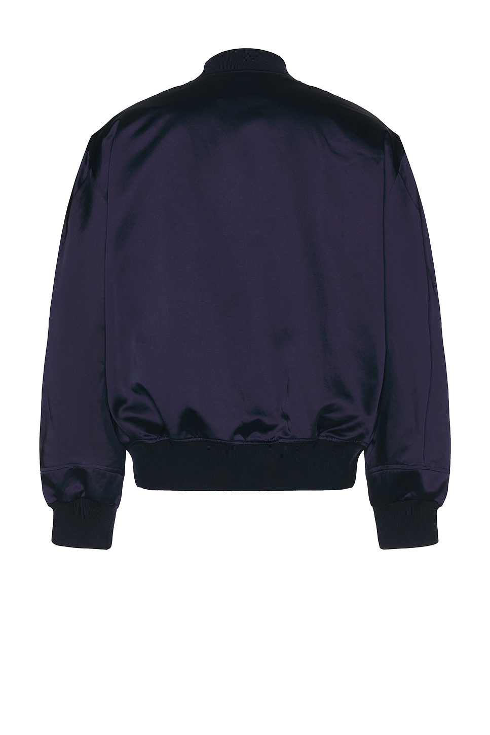 Givenchy Deep Navy Satin-finish Bomber Jacket In Blue