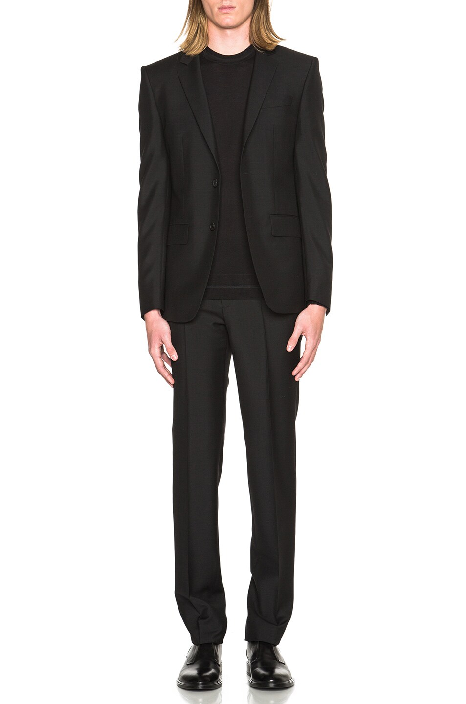 Image 1 of Givenchy Half Canvas Notch Lapel Suit in Black