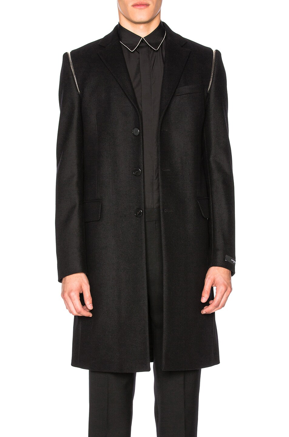 Image 1 of Givenchy Wool Cashmere Coat in Black