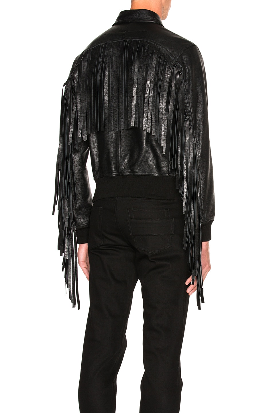 Image 1 of Givenchy Fringe Aviator Jacket in Black