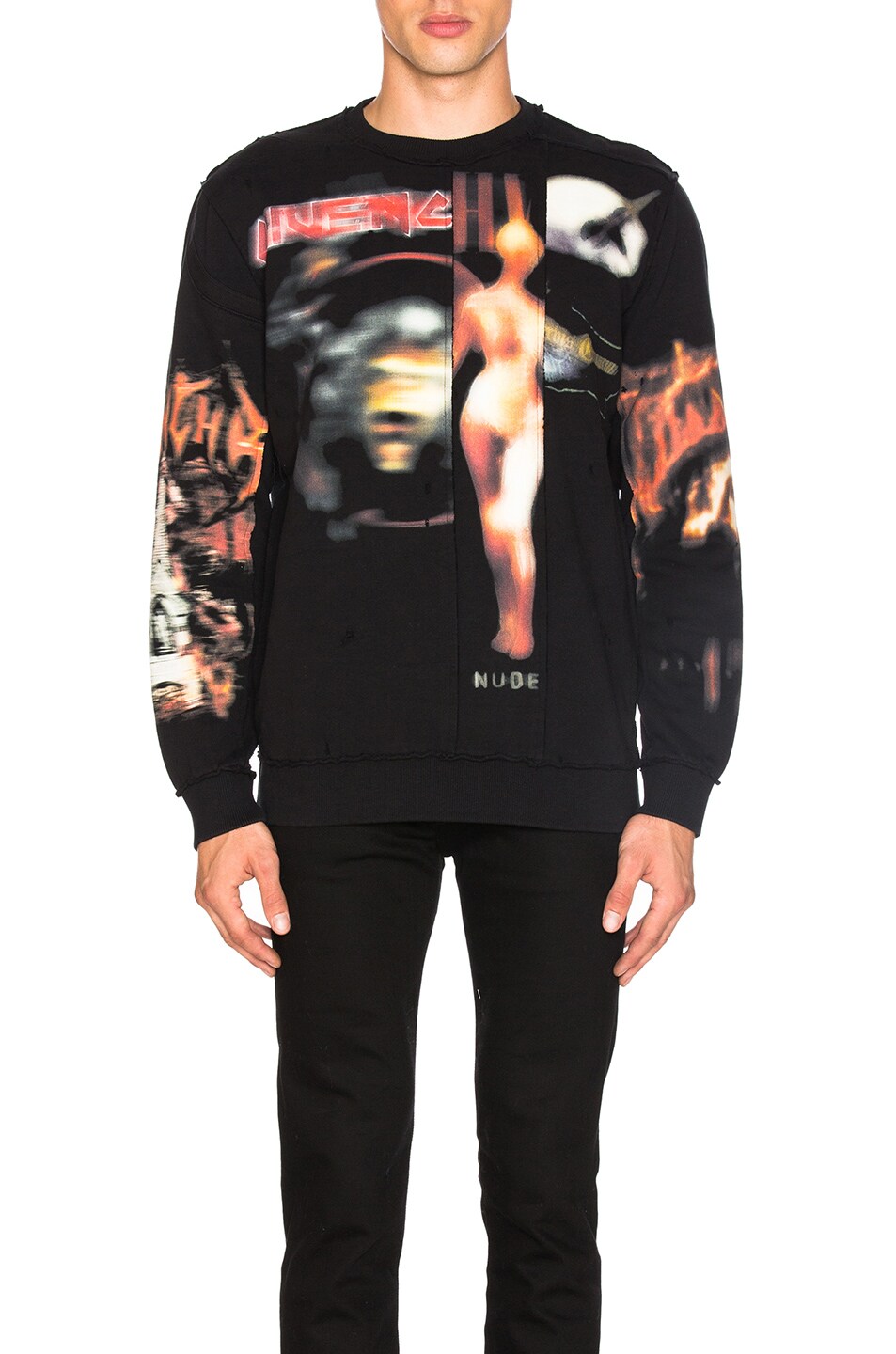 Image 1 of Givenchy Cuban Fit Heavy Metal Sweatshirt in Black