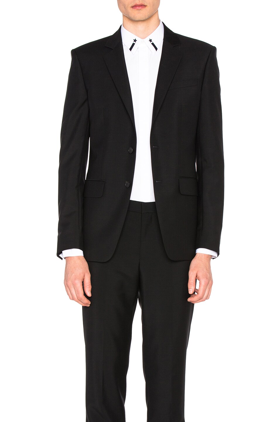 Image 1 of Givenchy Star Collar Detail Blazer in Black