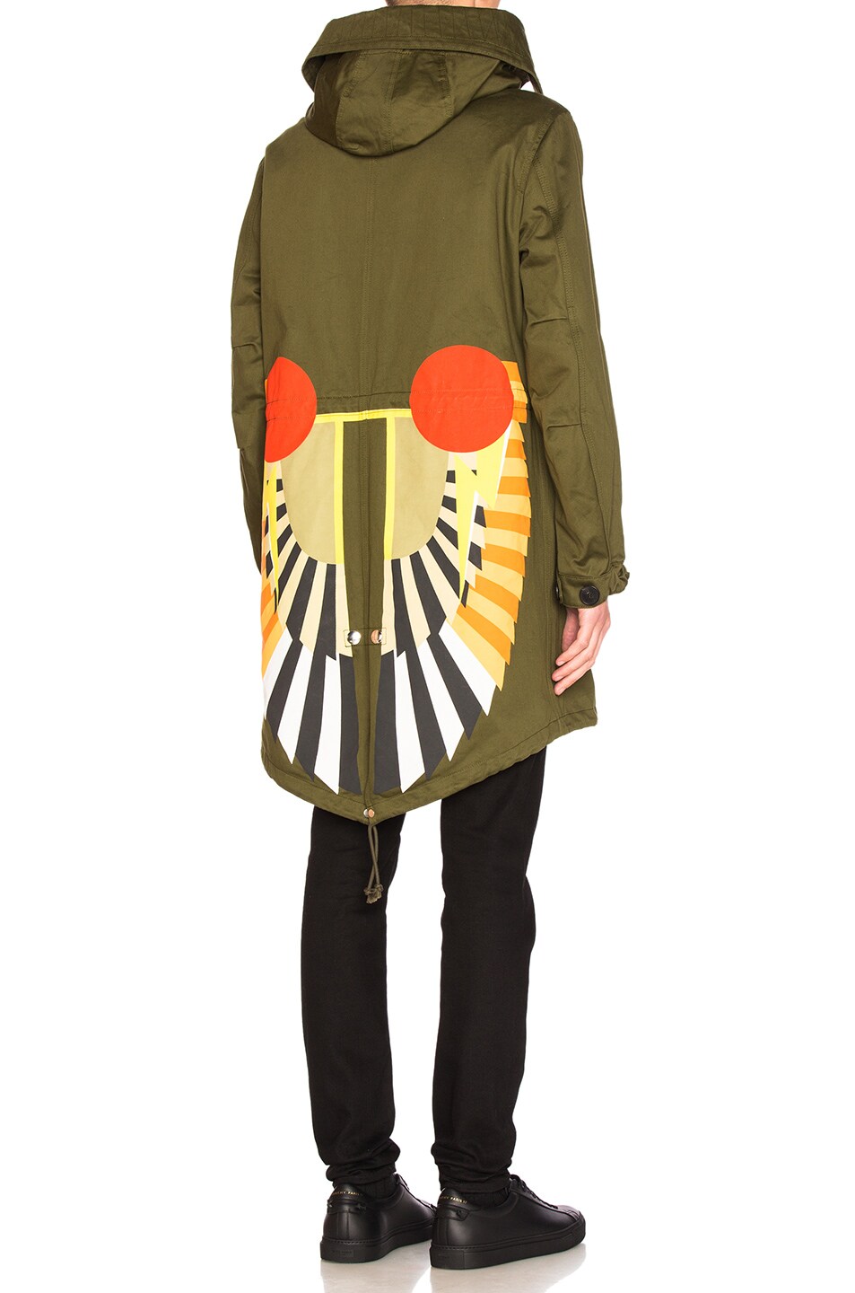 Image 1 of Givenchy Printed Parka in Olive Green