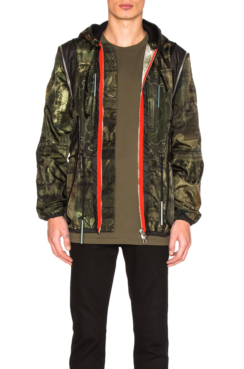 Image 1 of Givenchy Printed Lightweight Jacket in Khaki