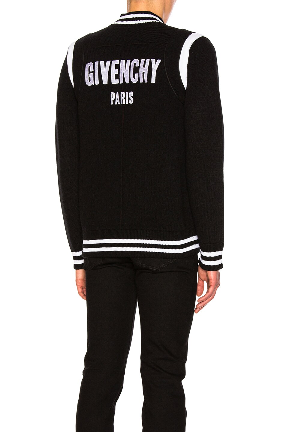 Image 1 of Givenchy Logo Back Knit Bomber in Black