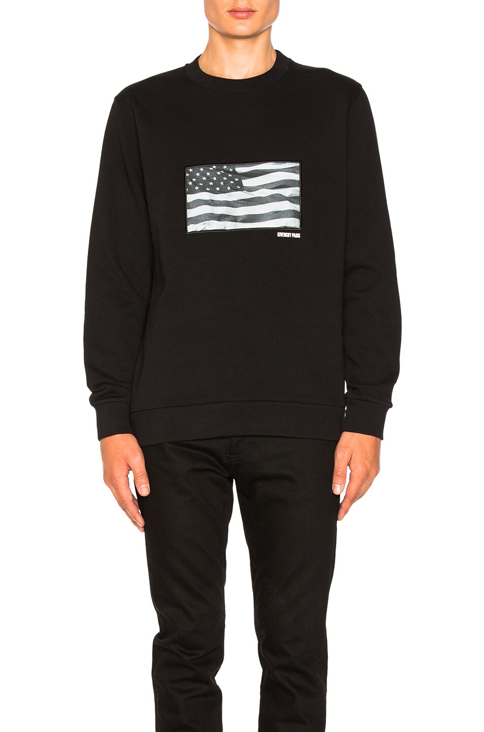 Image 1 of Givenchy American Flag Print Sweatshirt in Black