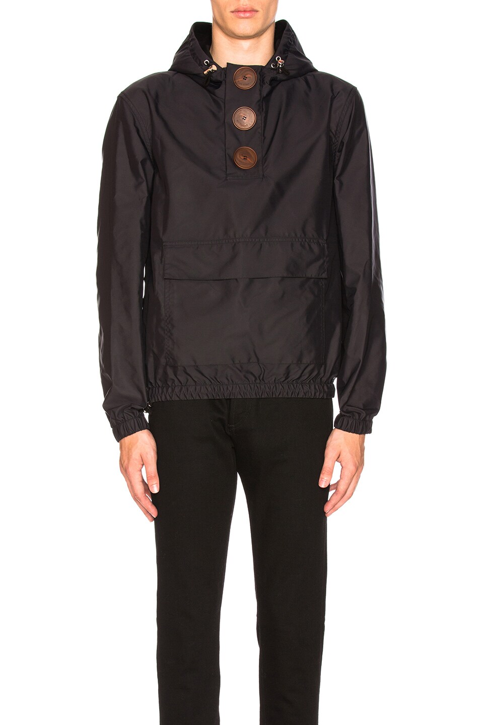 Image 1 of Givenchy Button Up Windbreaker in Black