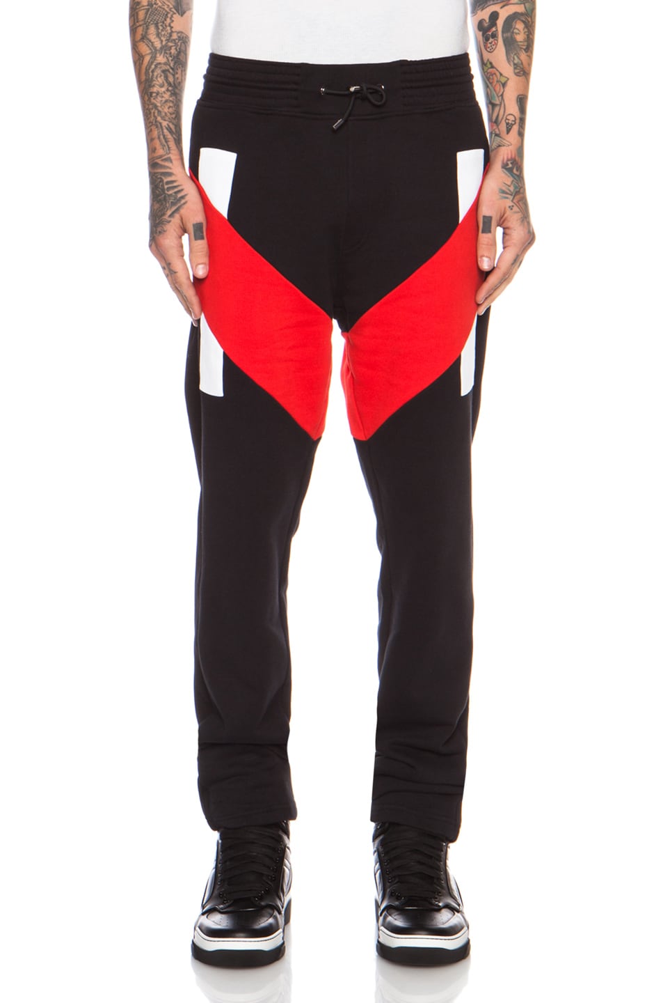 Image 1 of Givenchy V-Cut Jogging Cotton Pant in Black