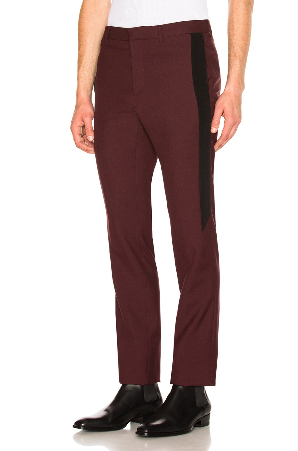 Image 1 of Givenchy Side Band Trousers in Red & Black