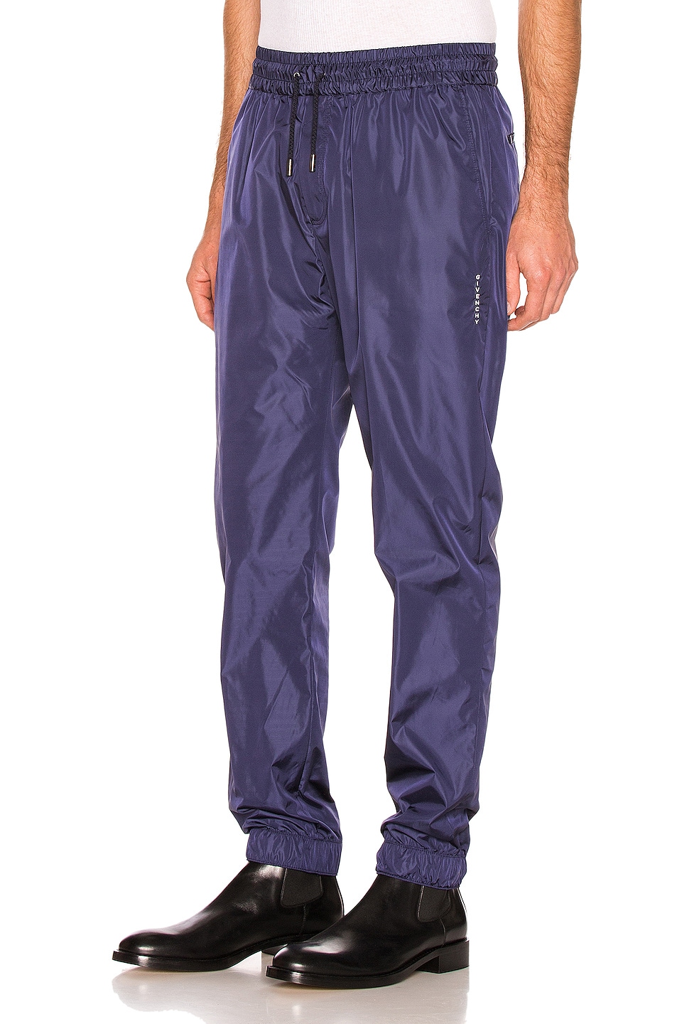 Image 1 of Givenchy Vertical Logo Track Pants in Navy
