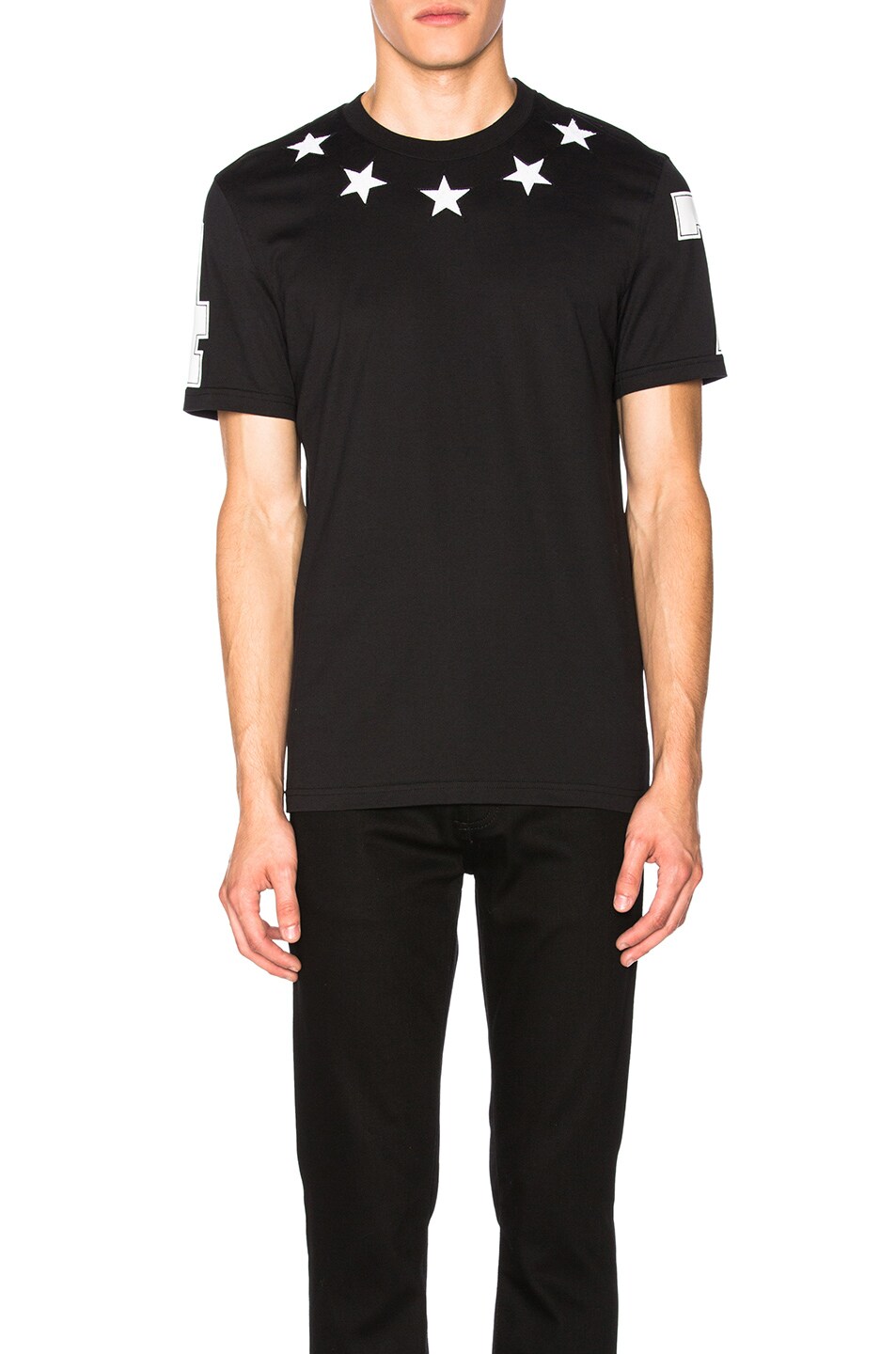 Image 1 of Givenchy Star Collar Tee in Black