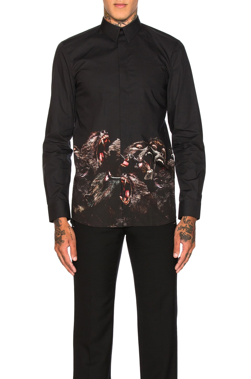 Image 1 of Givenchy Printed Shirt in Black