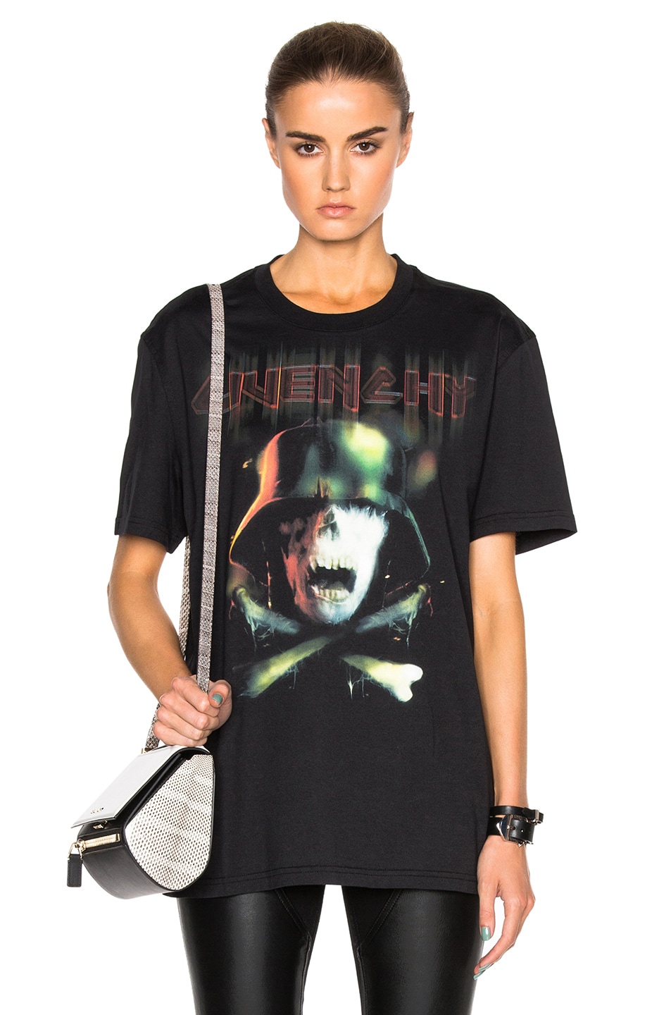 Image 1 of Givenchy Cuban Fit Army Skull Tee in Black