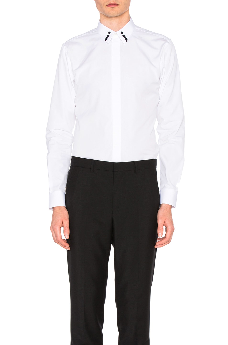 Image 1 of Givenchy Collar Detail Shirt in White