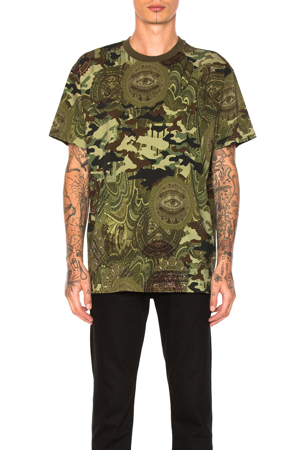 Image 1 of Givenchy Money Print Tee in Khaki