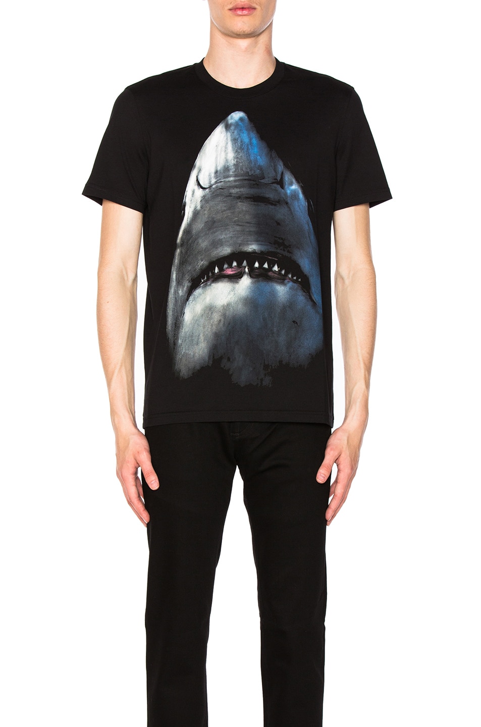 Image 1 of Givenchy Cuban Fit Shark Tee in Black