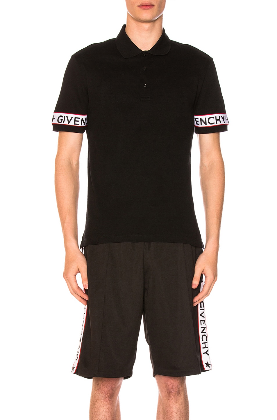Image 1 of Givenchy Logo Band Polo in Black