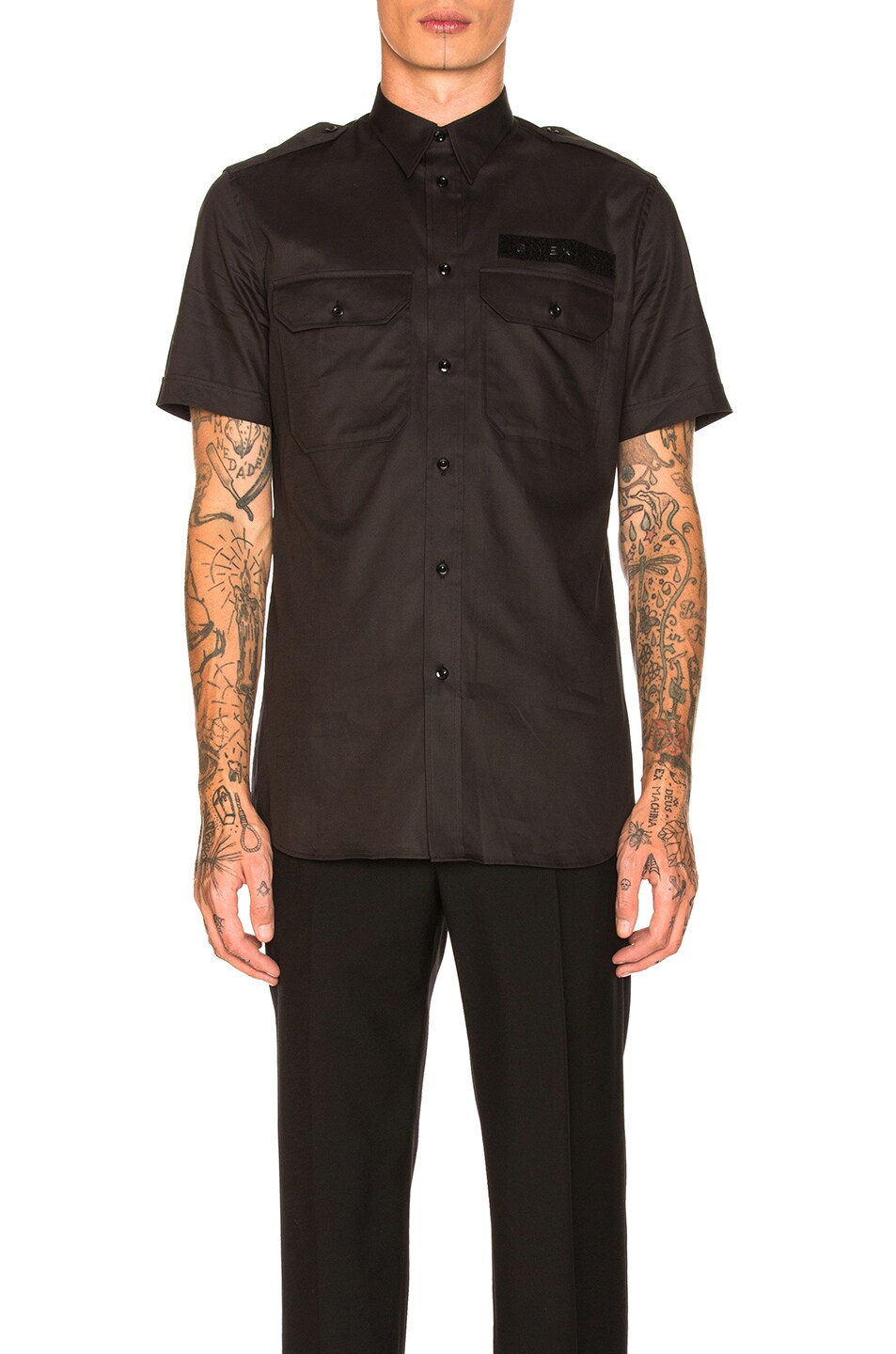 Image 1 of Givenchy Short Sleeve Shirt in Black