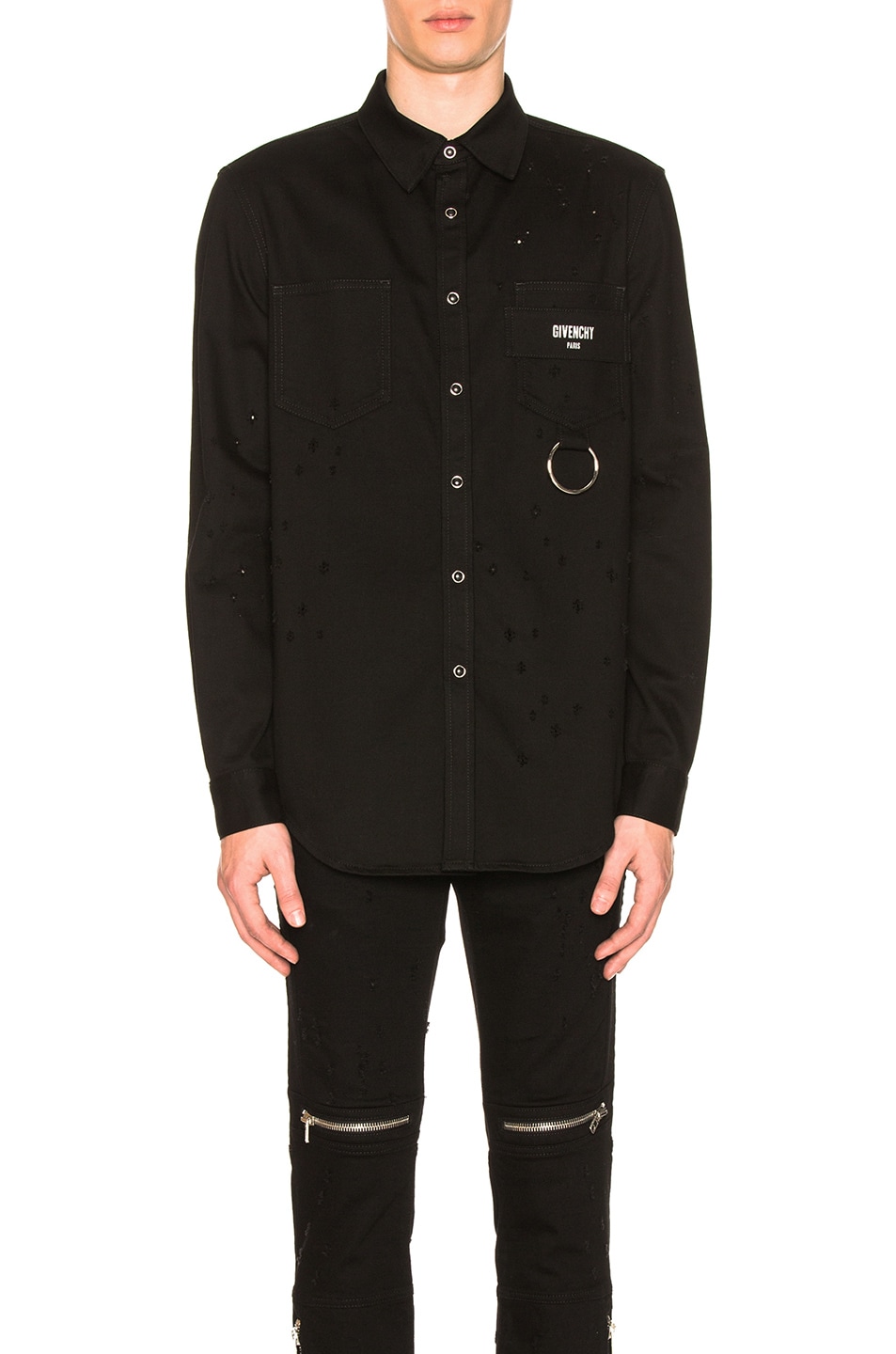 Image 1 of Givenchy Shirt with Pocket Detail in Black