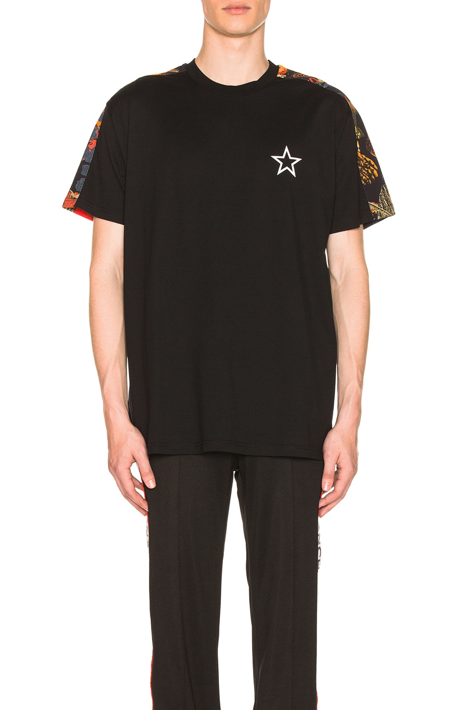 Image 1 of Givenchy Shoulder Detail T-Shirt in Black