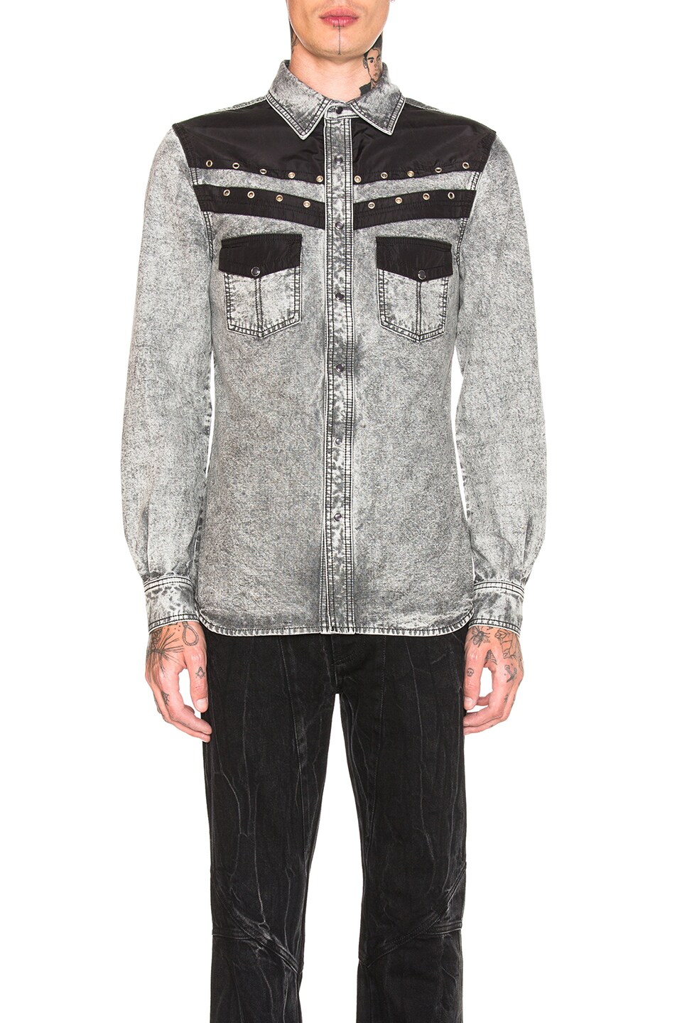 Image 1 of Givenchy Japanese Denim Canvas Shirt in Washed