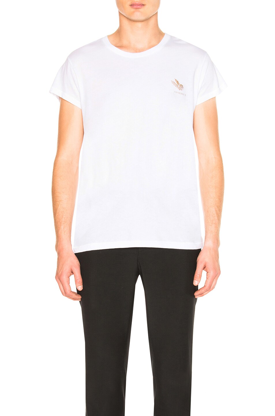 Image 1 of Givenchy Gold Print Tee in White