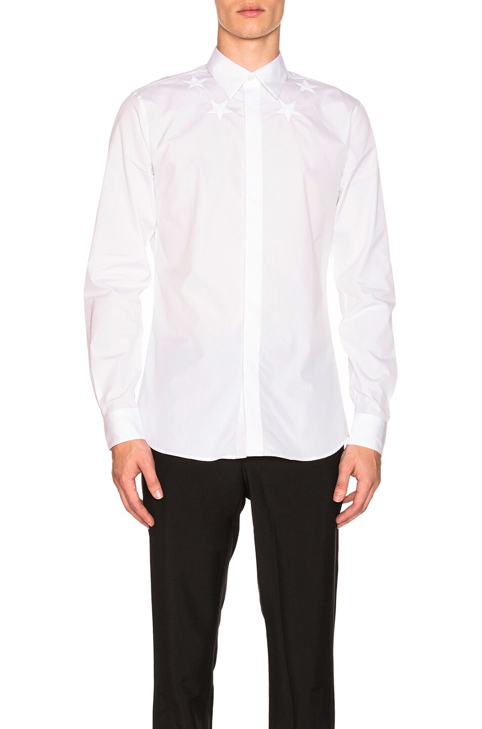 Image 1 of Givenchy Collar Star Shirt in White