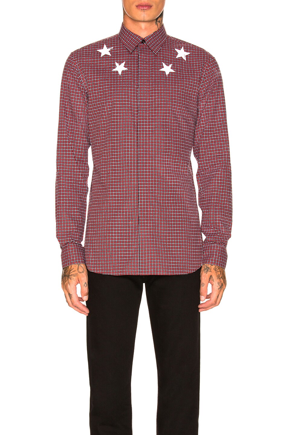 Image 1 of Givenchy Plaid Shirt in Red