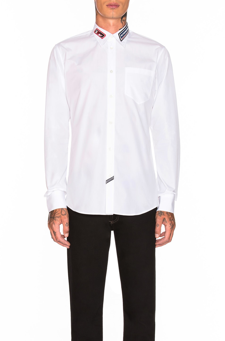 Image 1 of Givenchy Rubber Logo Shirt in White