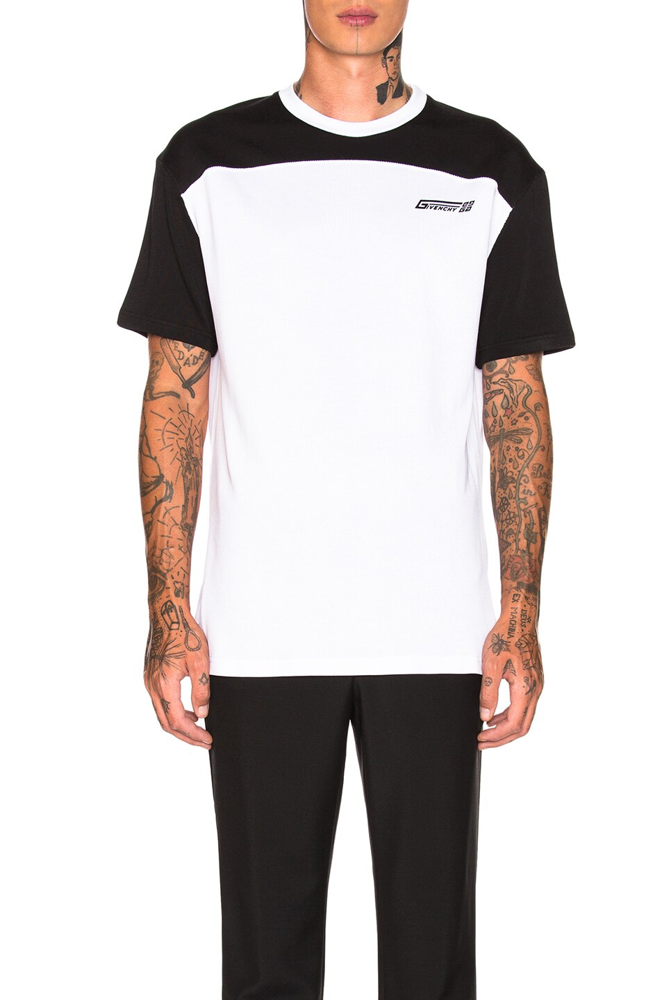Image 1 of Givenchy Colorblock Tee in Black & White