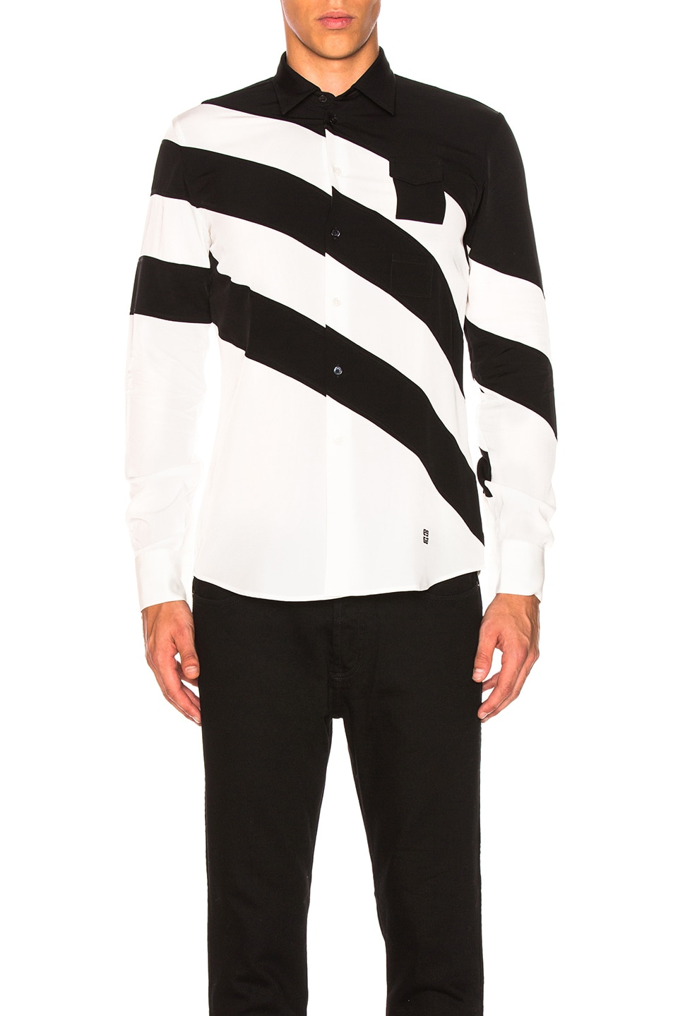 Image 1 of Givenchy Spiral Shirt in Black & White