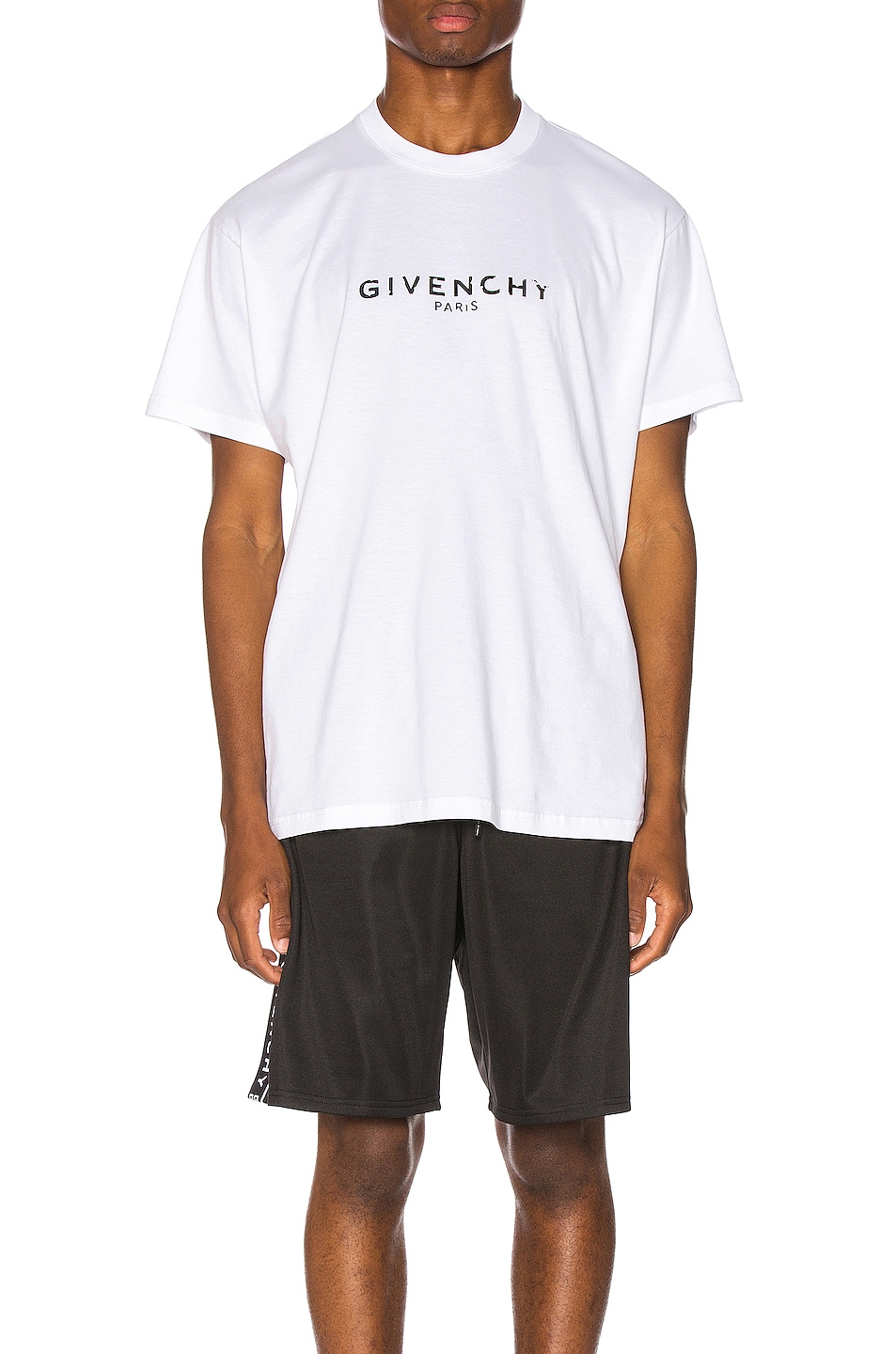 Image 1 of Givenchy Logo Oversized Tee in White