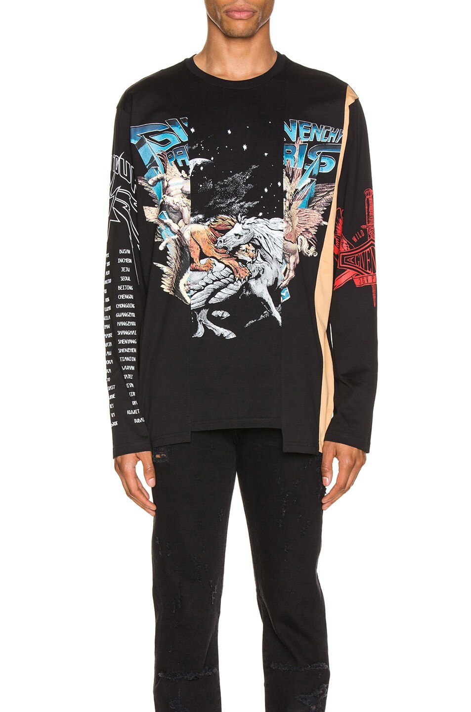 Image 1 of Givenchy Long Sleeve Tee in Black