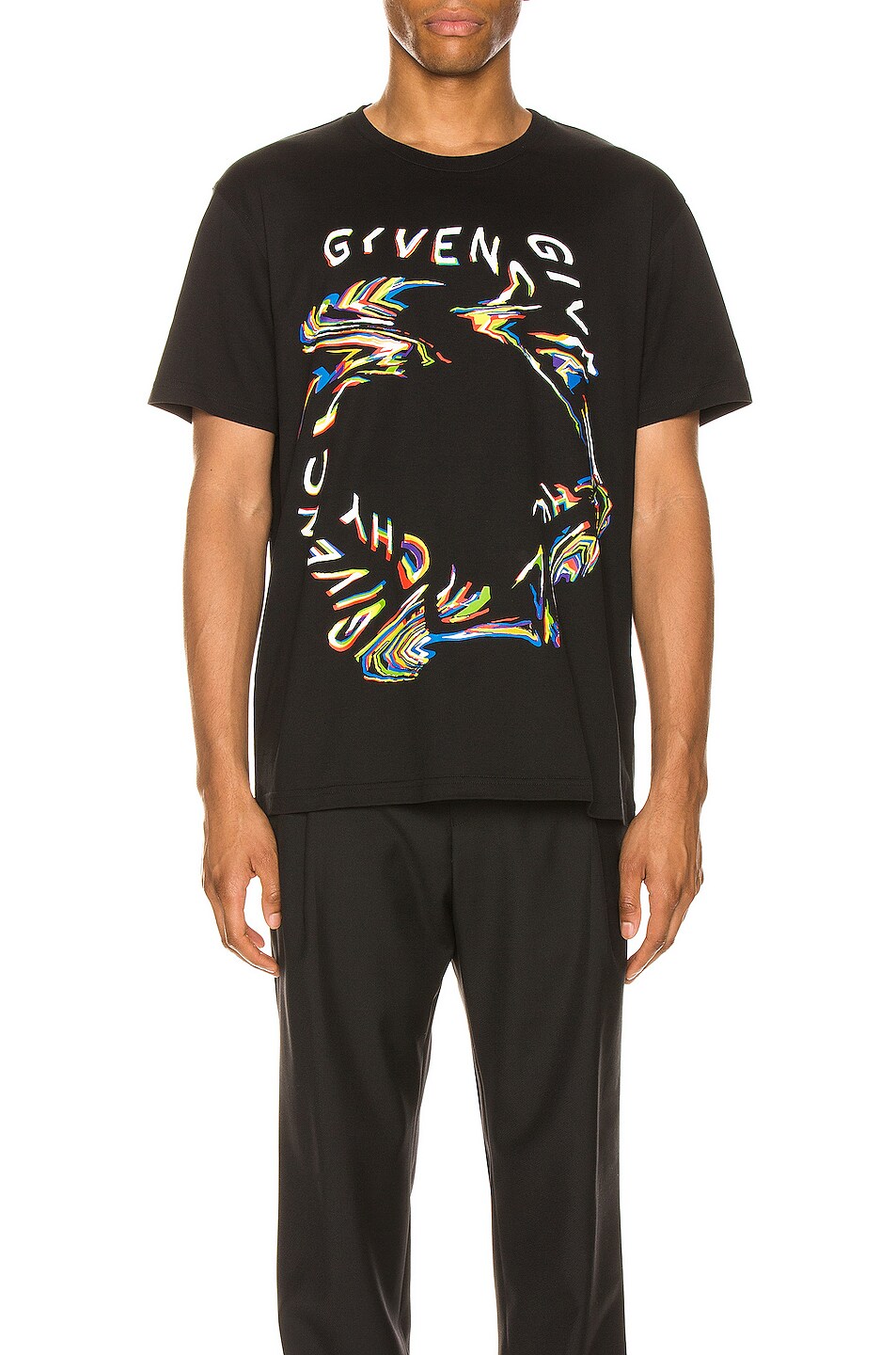 Image 1 of Givenchy Glitch Givenchy Tee in Black