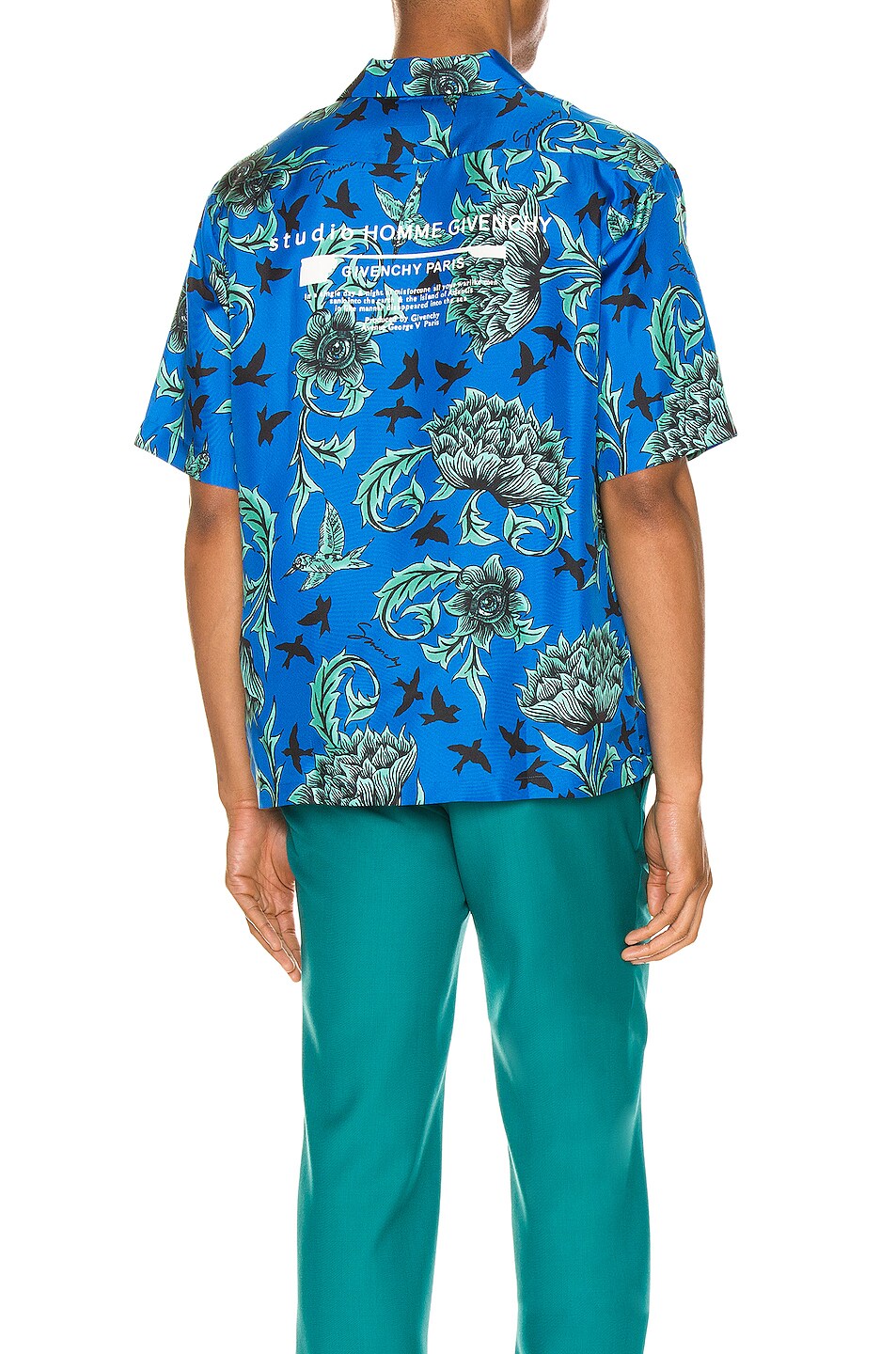 Image 1 of Givenchy Hawaii Shirt in Electric Blue & Mint Green