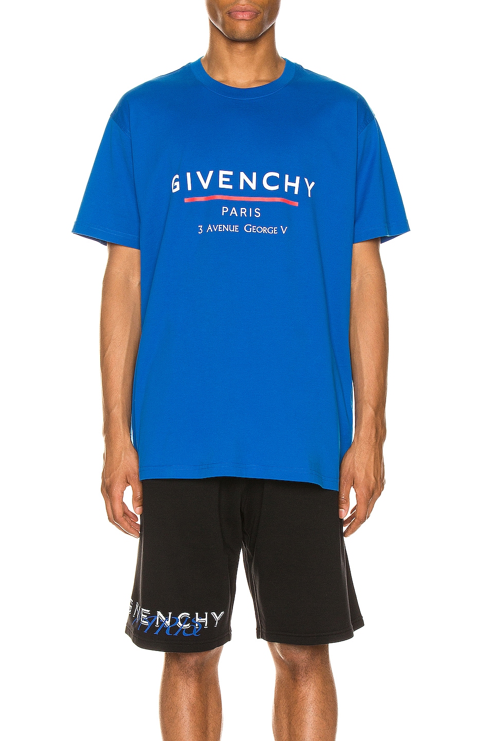 Image 1 of Givenchy Oversized Logo Tee in Ocean Blue
