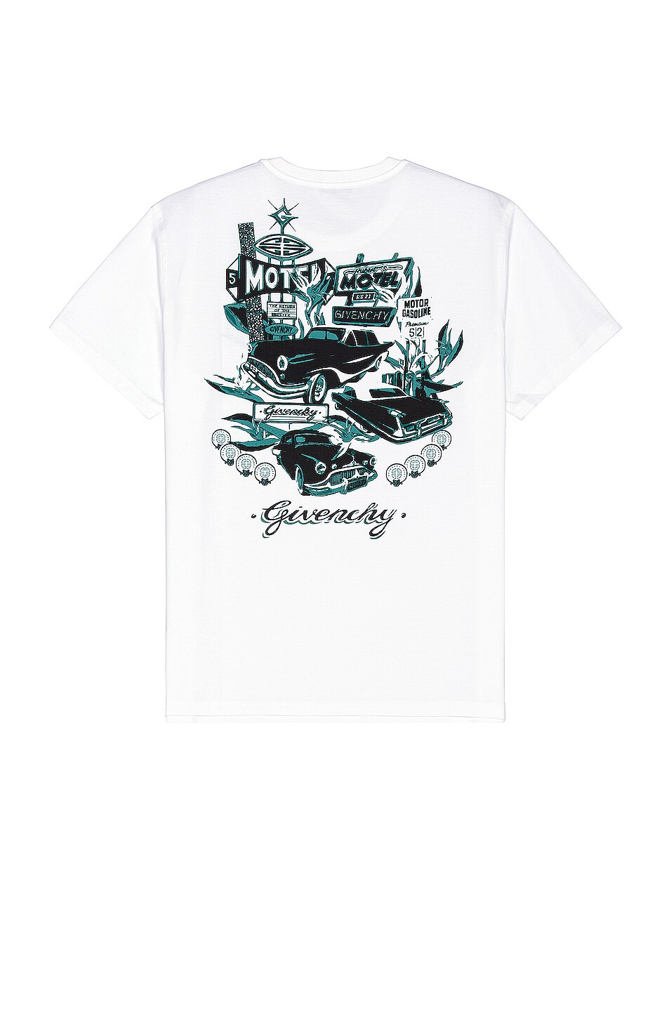 Image 1 of Givenchy Motel Print Tee in White