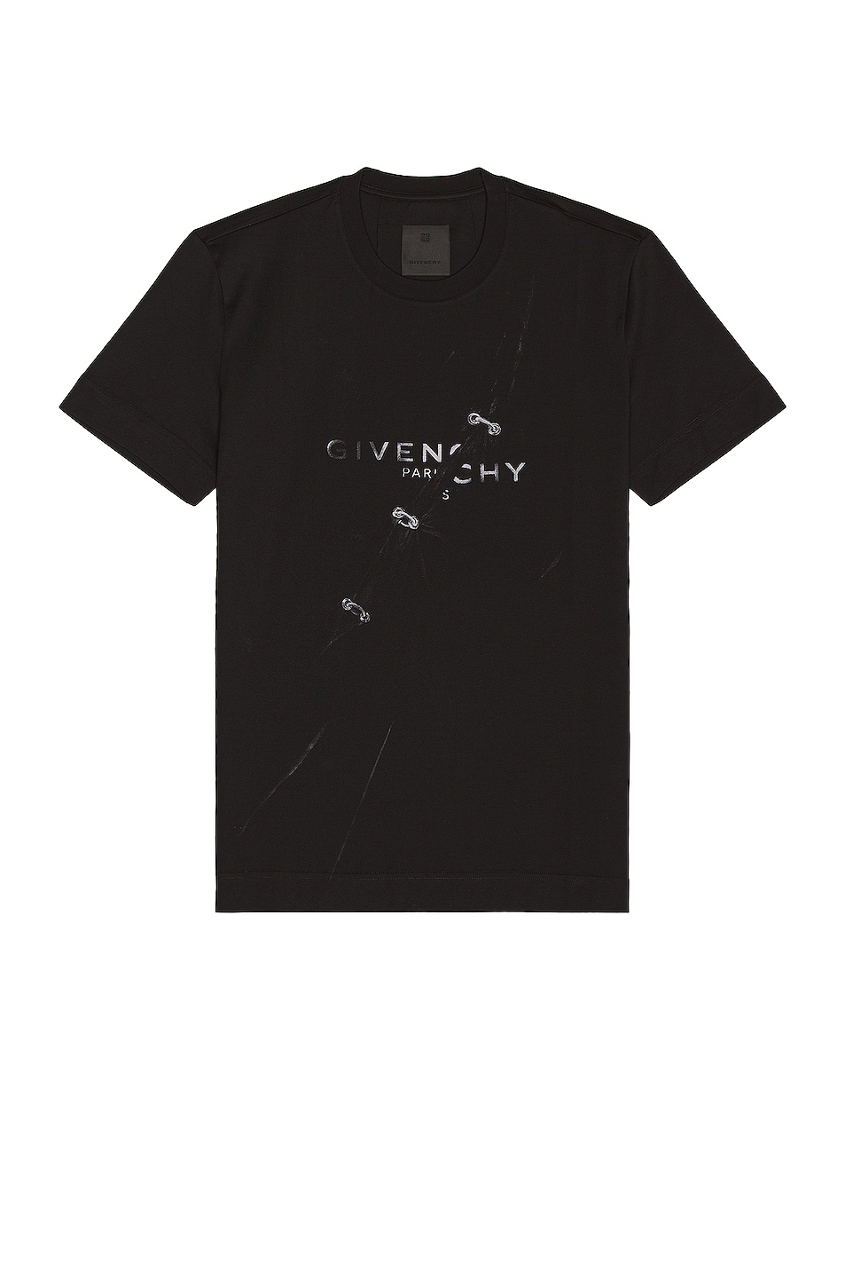 Image 1 of Givenchy Trompe L'oeil Slim Fit Tee in Black
