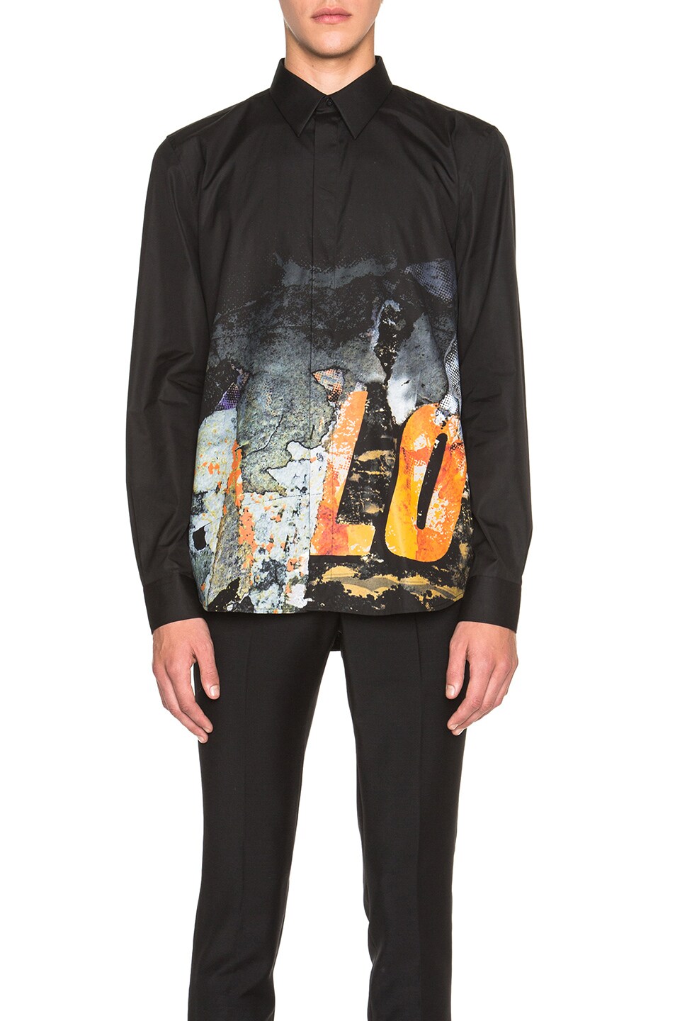 Image 1 of Givenchy Love Print Shirt in Black