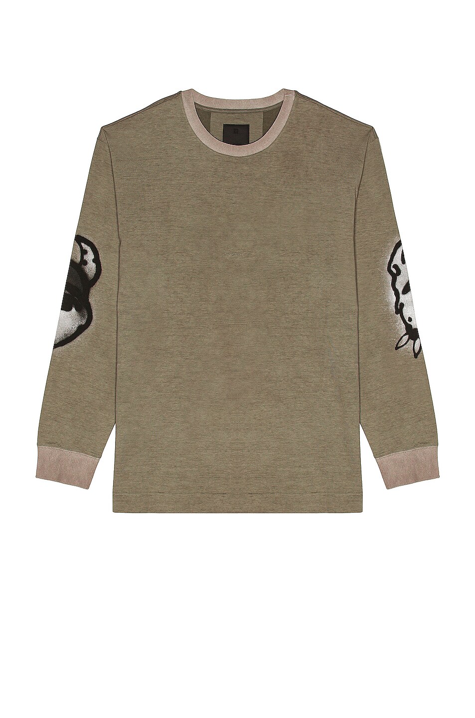 Image 1 of Givenchy C&S Long Sleeve T-Shirt in Military Green