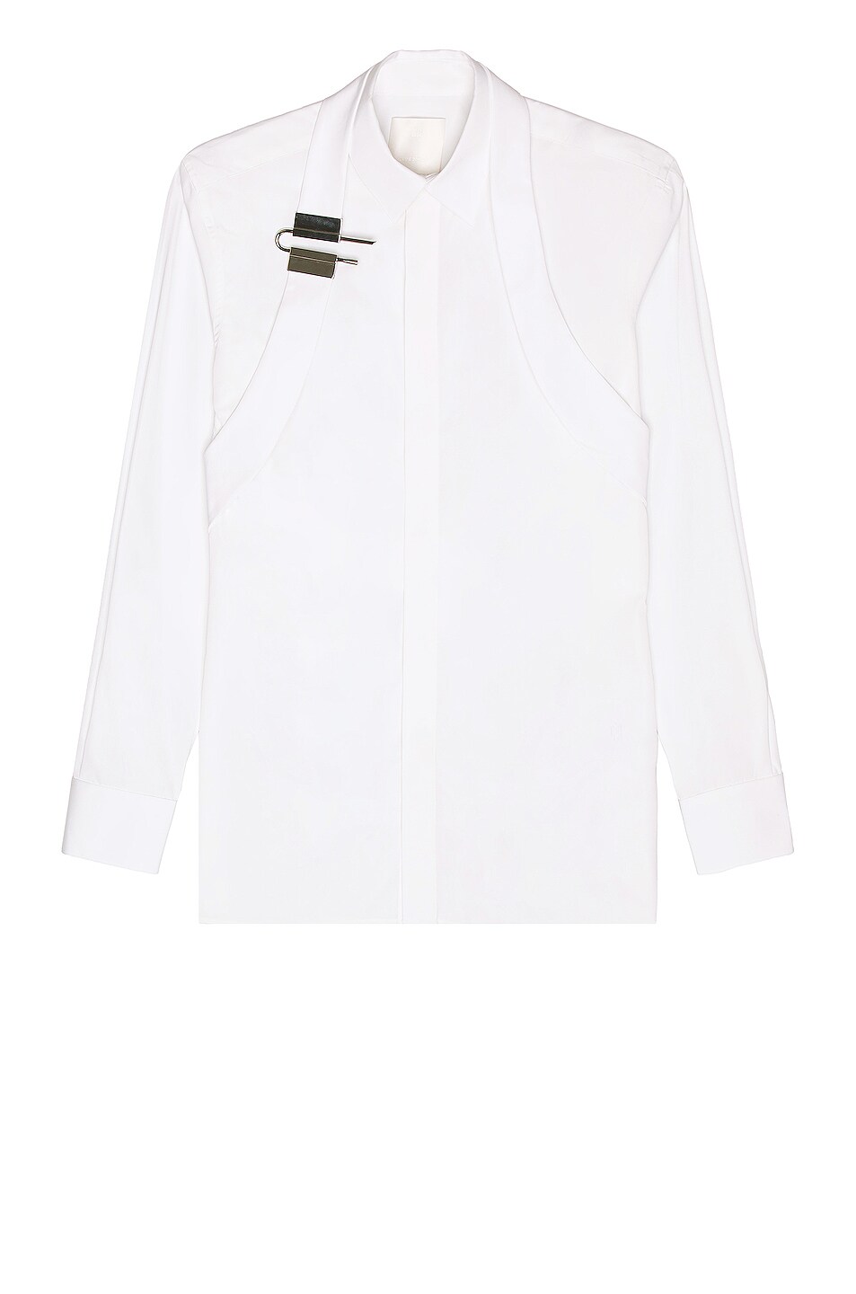 Image 1 of Givenchy Contemporary Fit Shirt With U Lock Harness in White